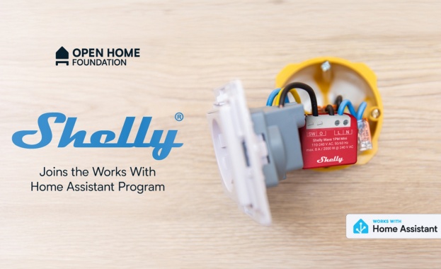 Пет устройства Shelly Z-Wave бяха официално сертифицирани като „Works with Home Assistant“