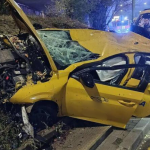 Кола падна от мост на булевард "Цариградско шосе" в София, трима 19-годишни са ранени 