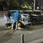 Катастрофа е станала в центъра на София между моторист и две коли