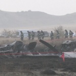 Турски товарен самолет с 20-членен екипаж се е разбил в Грузия