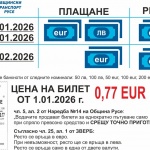 Градският транспорт в Русе ще бъде безплатен три дни заради проблем с касовите апарати и отчитането в евро
