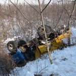 Камион падна в дере в Силистренско, шофьорът загина
