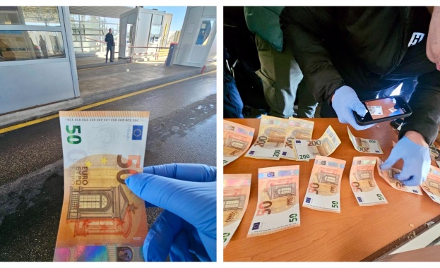 Евро банкноти с високо качество са открити у водача на