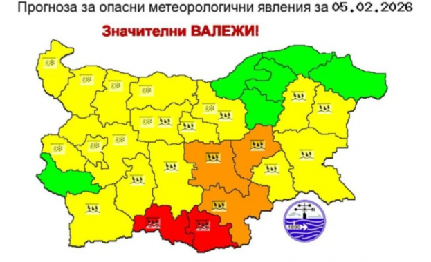 Днес през деня валежите от дъжд ще обхванат почти цялата