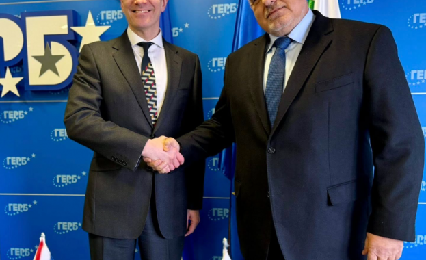 Лидерът на ГЕРБ Бойко Борисов и Н Пр Натаниел Копси