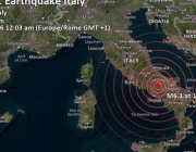 Земетресение с магнитуд над 6 по Рихтер разтърси Италия