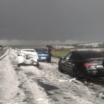 Поради обилен дъжд и градушка в Шуменско се въвежда временно организация на движението до пътен възел "Белокопитиво"