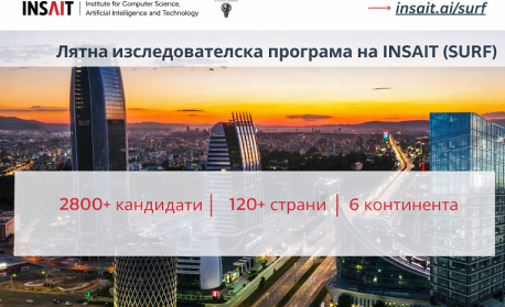 Над 2 800 кандидати от 128 държави за кандидатстваха за лятната изследователска програма на INSAIT