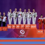 Ансамбълът на България спечели бронзов медал в многобоя на Световната купа по художествена гимнастика в София