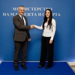 Министър Димитър Илиев се срещна с директора на Националната агенция за младежта на Албания