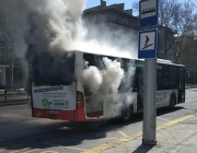 Автобус на градския транспорт в Пловдив се запали в движение