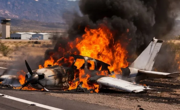 Самолет излезе от пистата и се запали в Аризона, няма оцелели 