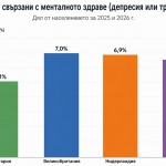България e на 17-о място в света по депресии и тревожност