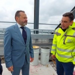 Министър Найденов провери напредъка в основния ремонт на Дунав мост при Русе