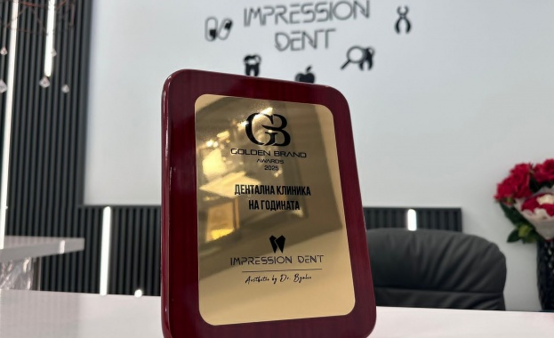 Impression Dent с престижното отличие „Дентална клиника на годината“ на Golden Brand Awards 2025