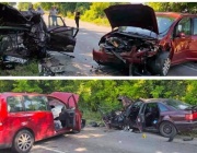 Шофьор заспа зад волана, навлезе в насрещното и се блъсна челно в друга кола
