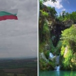 8-метров пилон с българското знаме - още една атракция за хилядите туристи, посещаващи Хотнишкия водопад