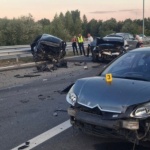 Катастрофа с 4 автомобила на магистрала „Струма“ при разклона за село Бобошево