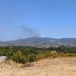 Пожар затвори Подбалканския път край Сливен, спряха и влаковете