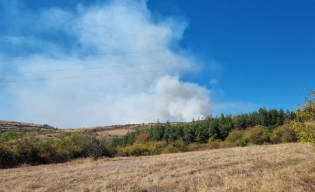 Хеликоптер Ми-17 се включи в гасенето на пожара в Област Пазарджик