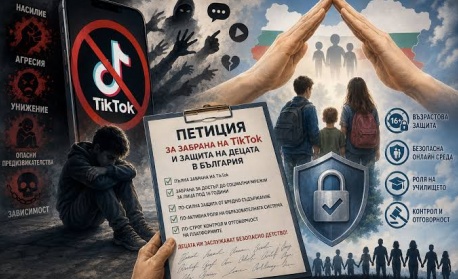 Пълна забрана на платформата TikTok на територията на Република България и забрана на достъпа до социални мрежи за лица под 16-годишна възраст
